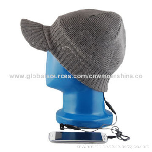 Men's beanie hats with built in corp stereo headphone and fashion design